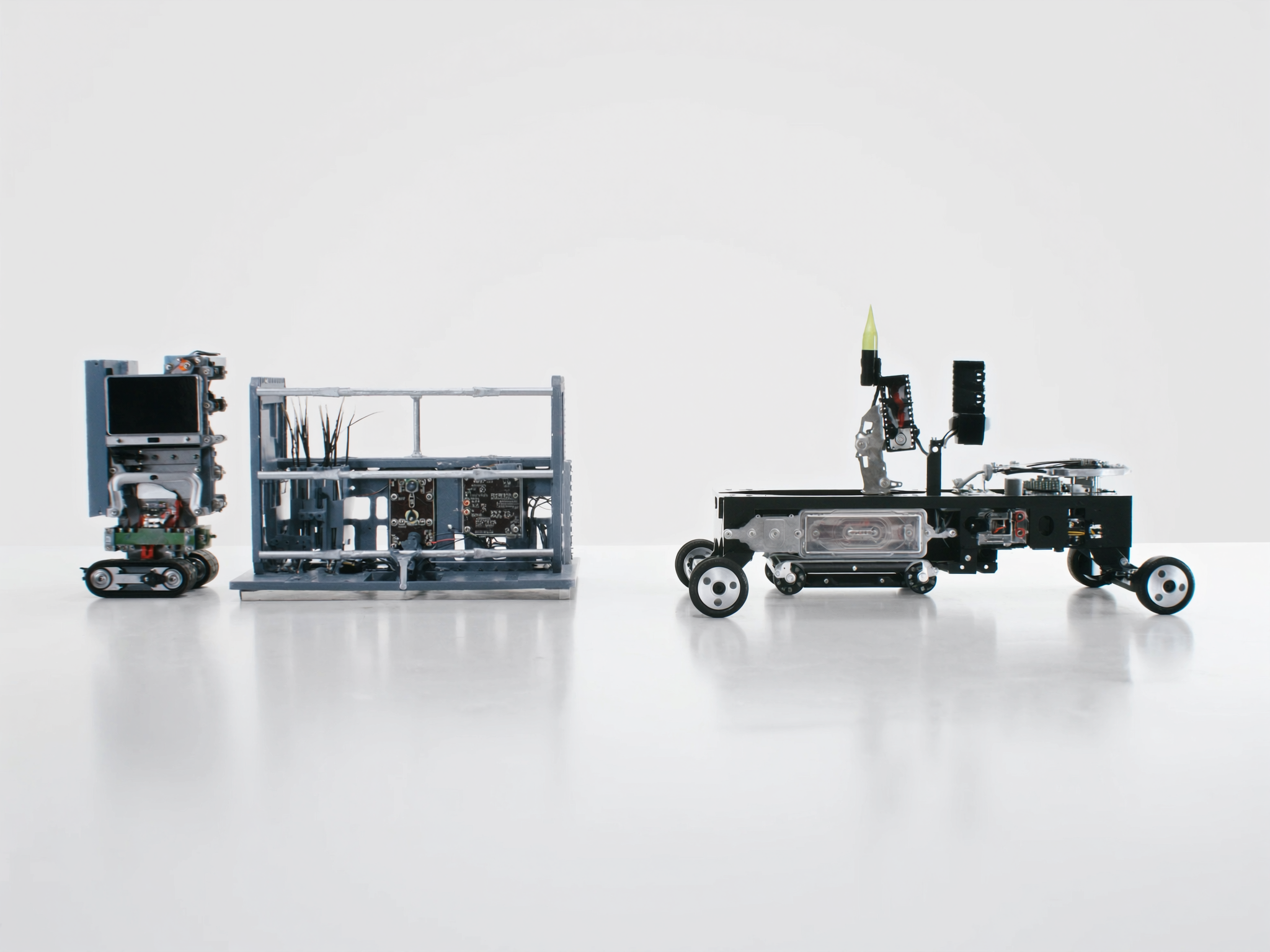 Advanced robotics kit on an electronics workstation